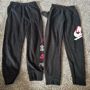 Jordan Kids Black and Red Sweatpants